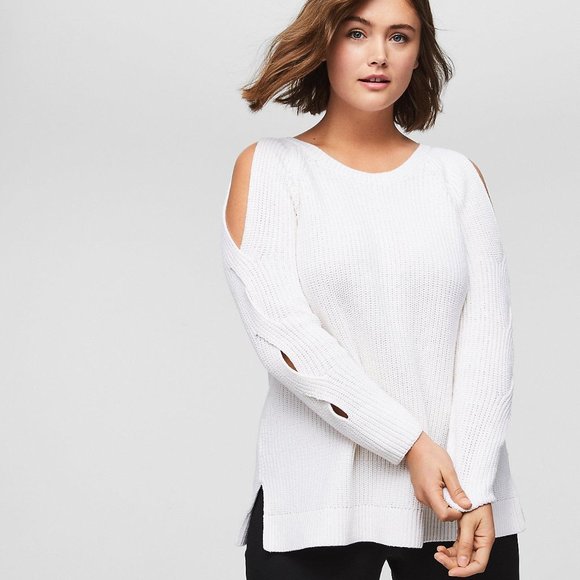 LOFT Cutout Twist Sweater - Picture 2 of 5